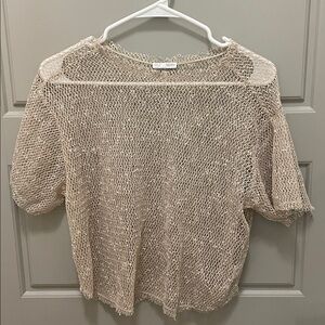 Zara Cream Knit Crop Top